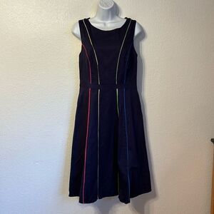 Modcloth Between the Lines Fit and Flare Dress Large